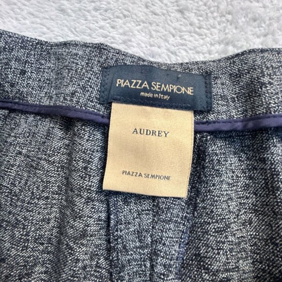 Piazza Sempione Womens Audrey Virgin Wool Blend Pants Size 46 Gray Made In Italy - Picture 3 of 9